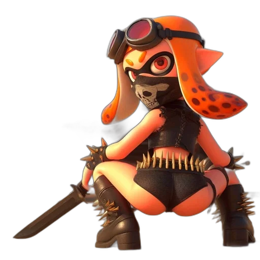 weapon, staff, animal, creature transparent PNG cut-out