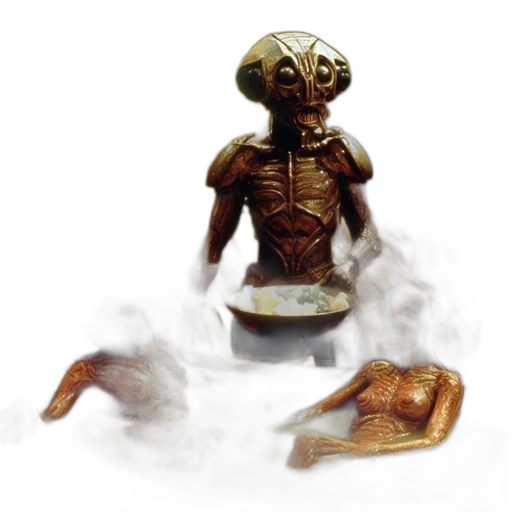 creature, robot, staff, mask transparent PNG cut-out