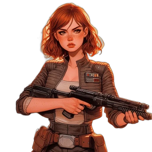weapon, jacket, comic book art, concept art transparent PNG cut-out