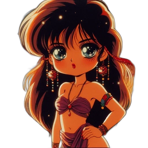 jewelry, dress, anime, cartoon transparent PNG cut-out