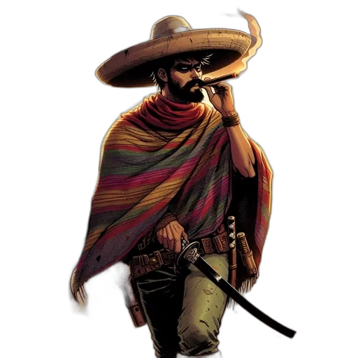 staff, hat, weapon, mask transparent PNG cut-out