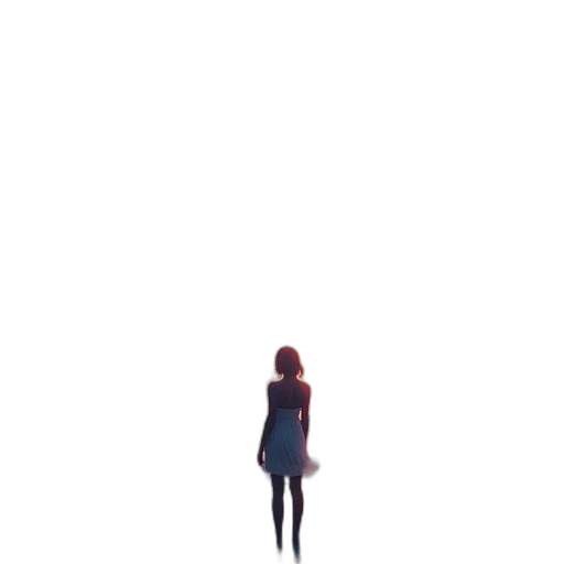 dress, robot, creature, hair transparent PNG cut-out