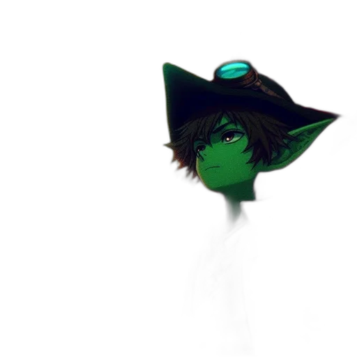 mask, hat, staff, creature transparent PNG cut-out