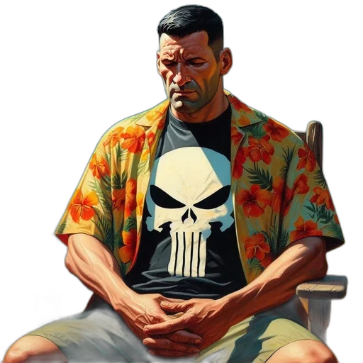 jacket, face, comic book art, concept art transparent PNG cut-out