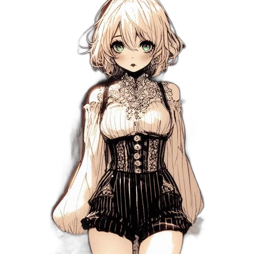 dress, staff, robot, creature transparent PNG cut-out