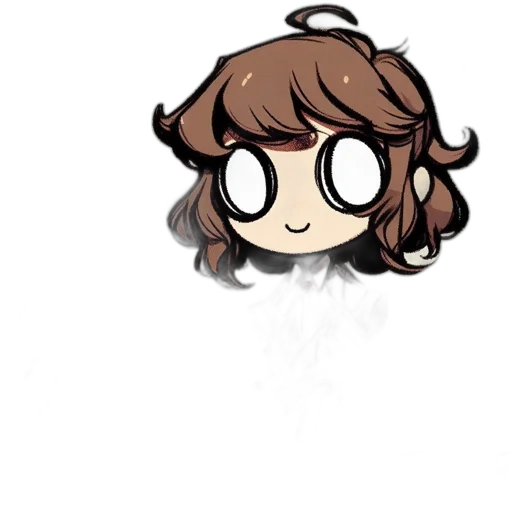 hair, face, staff, creature transparent PNG cut-out