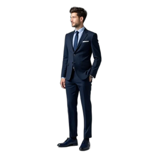 jacket, staff, blue, man transparent PNG cut-out