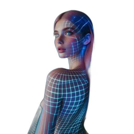 robot, dress, jewelry, face transparent PNG cut-out