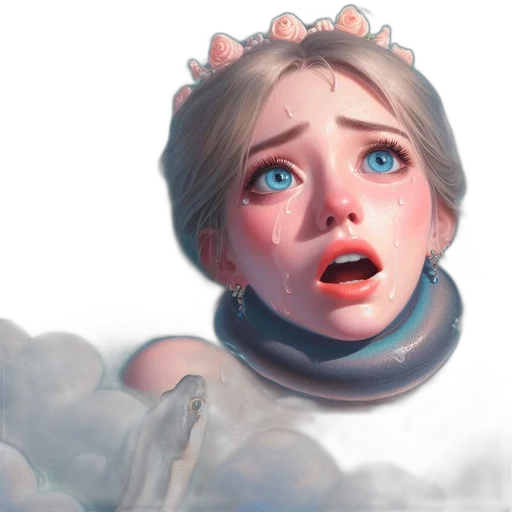 crown, face, creature, dress transparent PNG cut-out