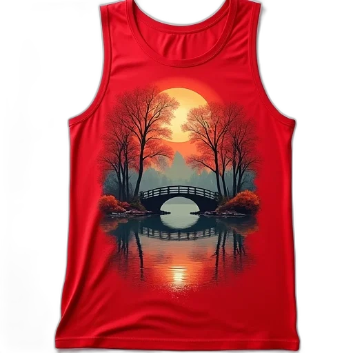 dress, fantasy art, sunset, forest transparent PNG cut-out
