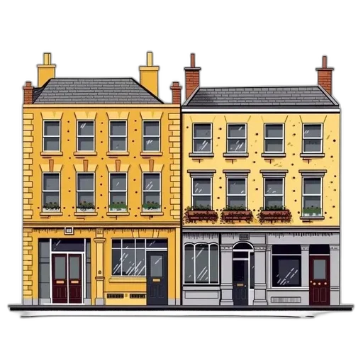 building, furniture, concept art, photorealistic transparent PNG cut-out