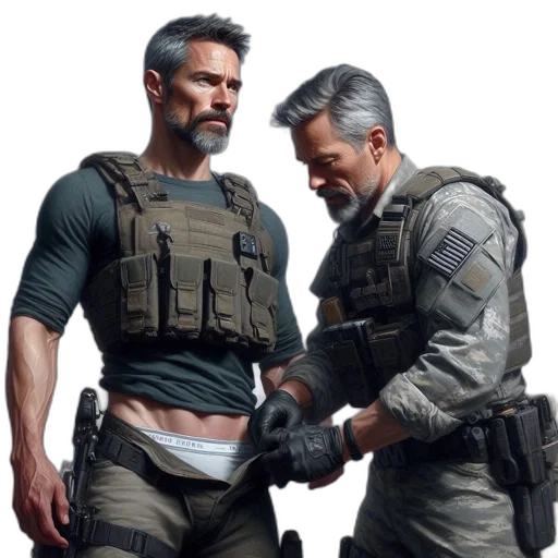 jacket, weapon, concept art, cyberpunk transparent PNG cut-out