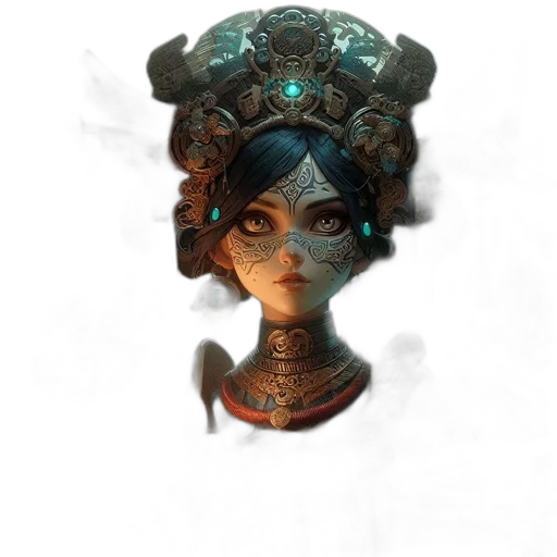 mask, crown, staff, face transparent PNG cut-out