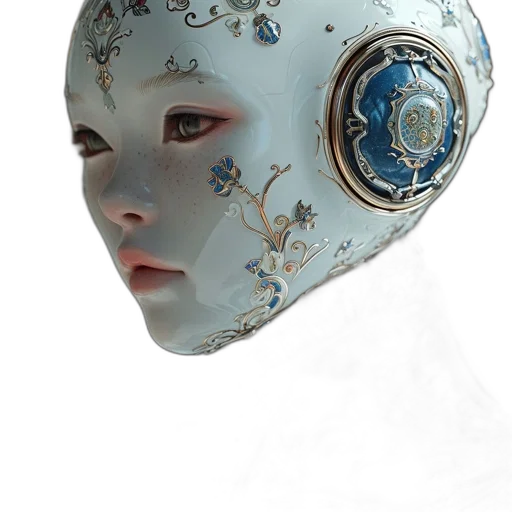 mask, robot, jewelry, face transparent PNG cut-out