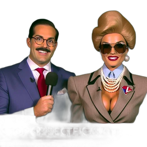 cartoon, two, individuals, live transparent PNG cut-out