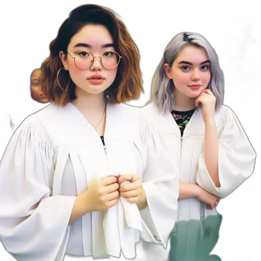 jacket, staff, jewelry, vaporwave transparent PNG cut-out