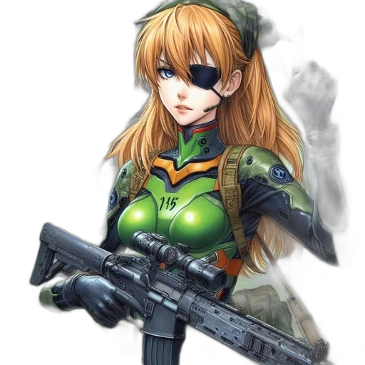 weapon, robot, staff, anime transparent PNG cut-out