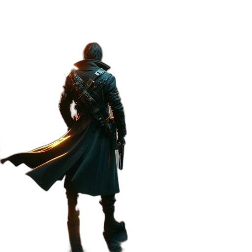 sword, jacket, weapon, staff transparent PNG cut-out
