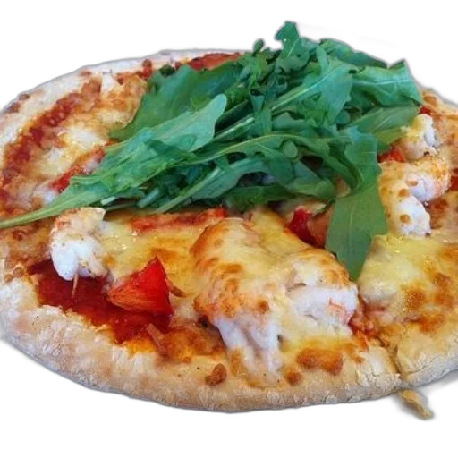 food, pizza, shrimp, cheese transparent PNG cut-out