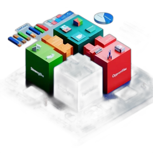 3d render, colorful, display, presents transparent PNG cut-out