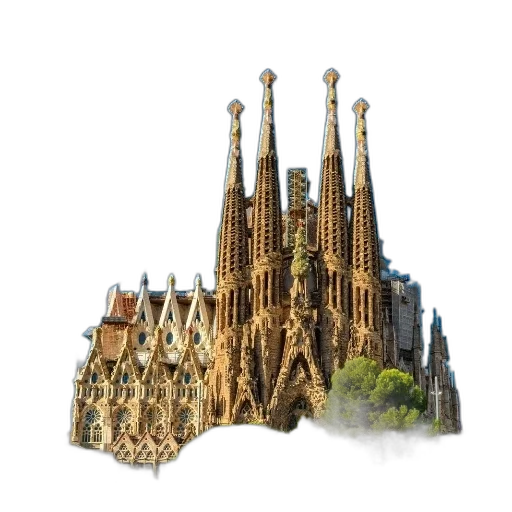 building, crown, 3d render, concept art transparent PNG cut-out