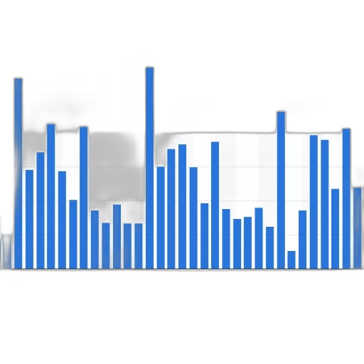 blue, bar, chart, shows transparent PNG cut-out