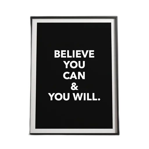 framed, motivational, poster, black transparent PNG cut-out