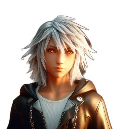 jacket, face, 3d render, concept art transparent PNG cut-out