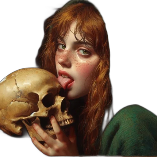 face, oil painting, photorealistic, fantasy art transparent PNG cut-out
