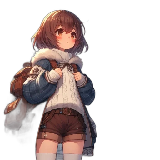 jacket, weapon, staff, creature transparent PNG cut-out