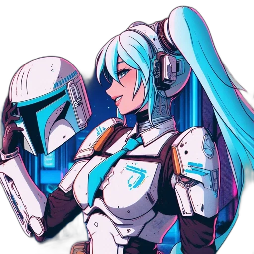 robot, weapon, staff, jacket transparent PNG cut-out