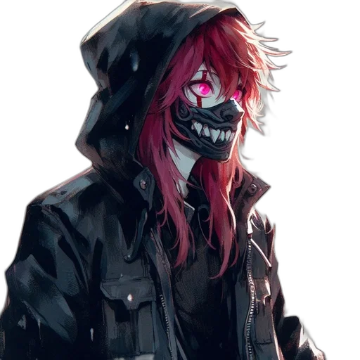 jacket, mask, face, creature transparent PNG cut-out