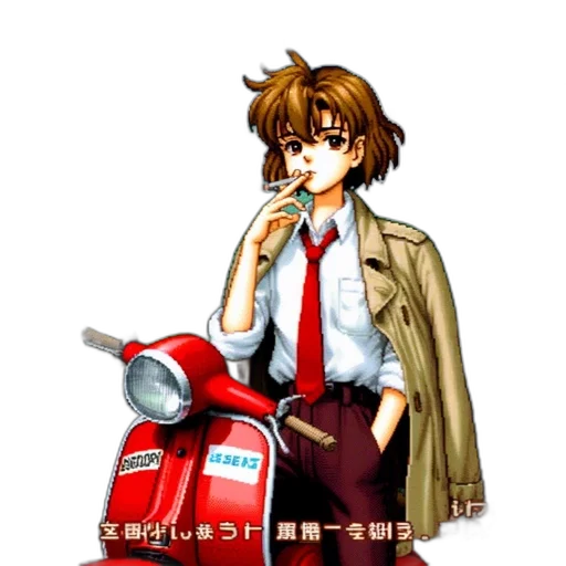 jacket, staff, weapon, car transparent PNG cut-out
