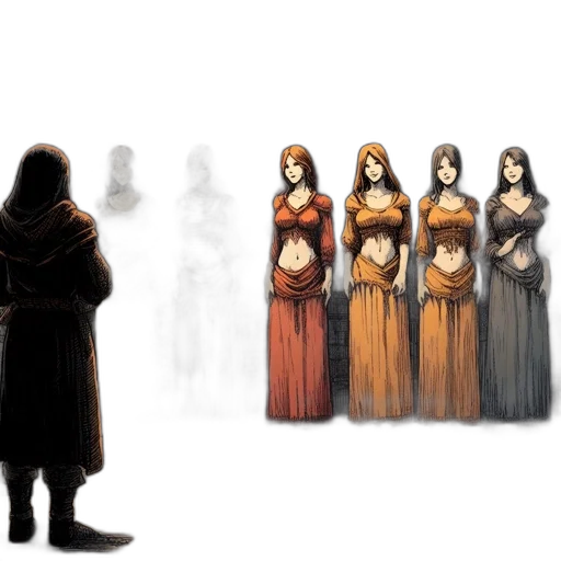 dress, concept art, fantasy art, pixel art transparent PNG cut-out