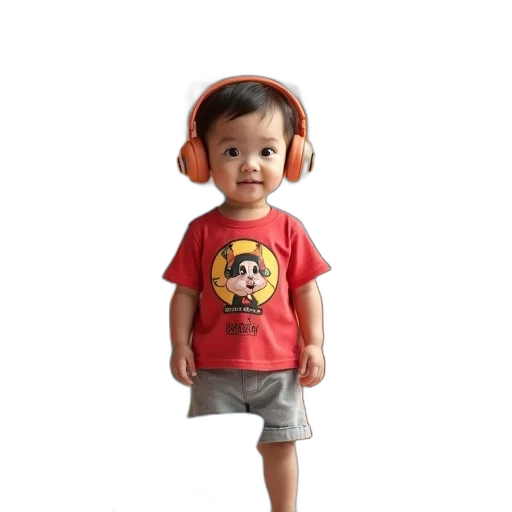 3d render, photorealistic, cartoon, child transparent PNG cut-out