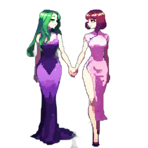 dress, pixel art, concept art, fantasy art transparent PNG cut-out