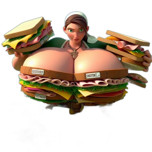 food, 3d render, concept art, fantasy art transparent PNG cut-out