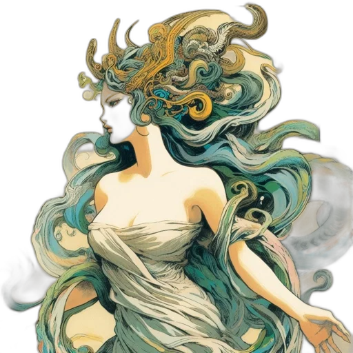dress, mask, fantasy art, concept art transparent PNG cut-out