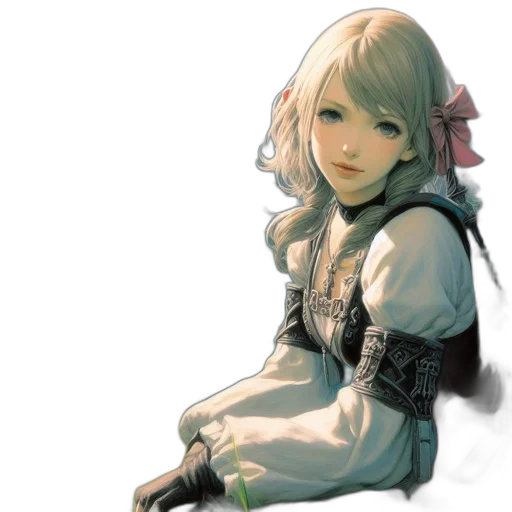 face, staff, dress, weapon transparent PNG cut-out