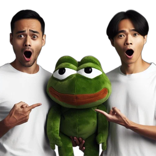 two, men, point, large transparent PNG cut-out