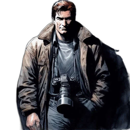 jacket, weapon, face, animal transparent PNG cut-out