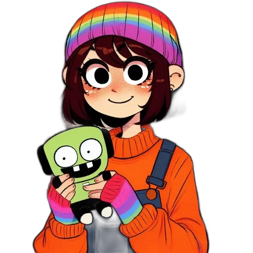hat, jacket, creature, robot transparent PNG cut-out