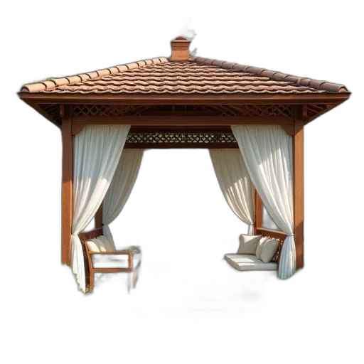 furniture, umbrella, 3d render, photorealistic transparent PNG cut-out