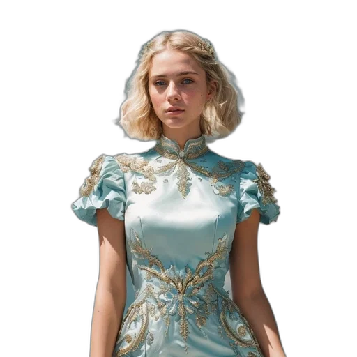 dress, crown, face, concept art transparent PNG cut-out