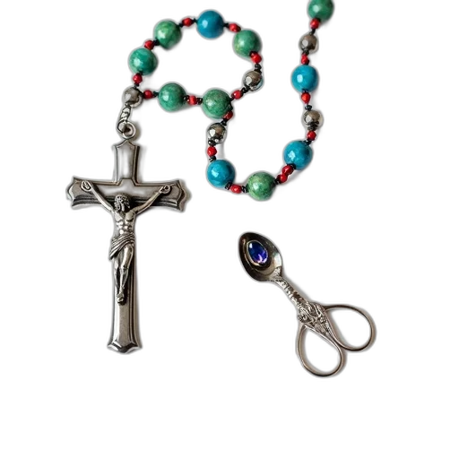 jewelry, rosary, crucifix, pendant transparent PNG cut-out