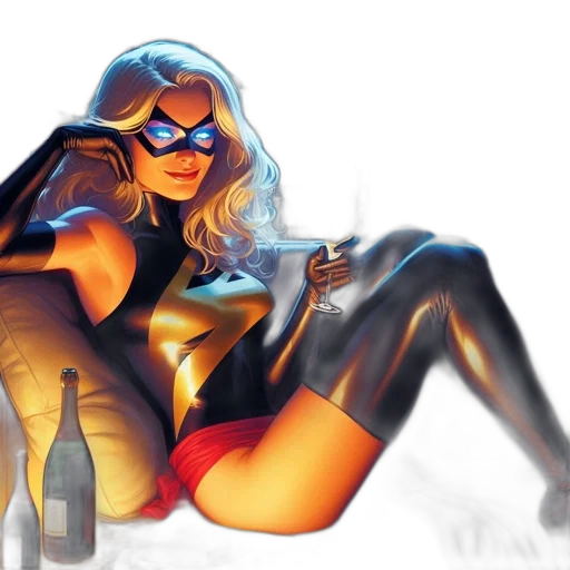 comic book art, concept art, fantasy art, watercolor transparent PNG cut-out