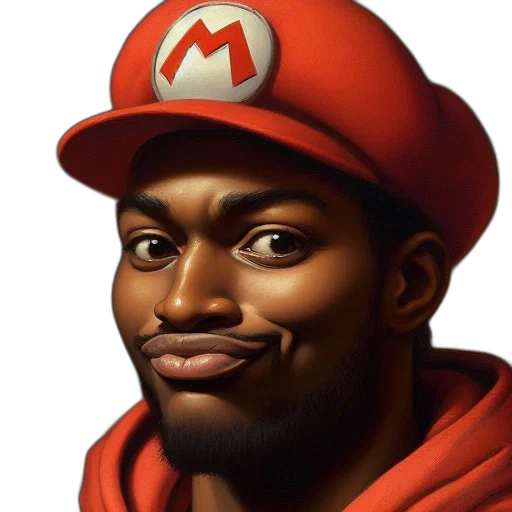 face, hat, concept art, photorealistic transparent PNG cut-out