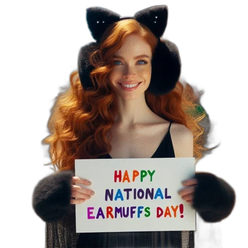 woman, cat, ears, sign transparent PNG cut-out