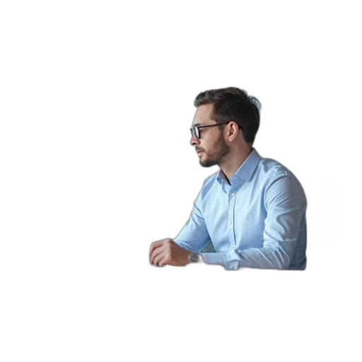 staff, jacket, furniture, face transparent PNG cut-out