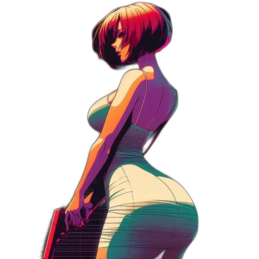 dress, robot, concept art, comic book art transparent PNG cut-out